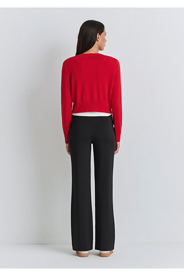 Siyah Örme Pantolon 1010968-900 - 6