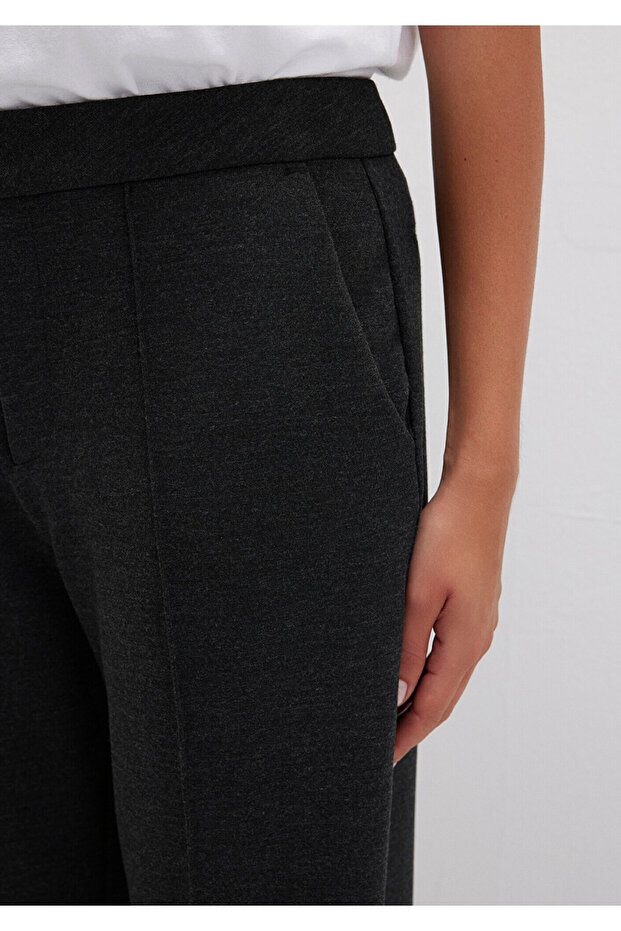 Antrasit Örme Pantolon 1011048-87829 - 5