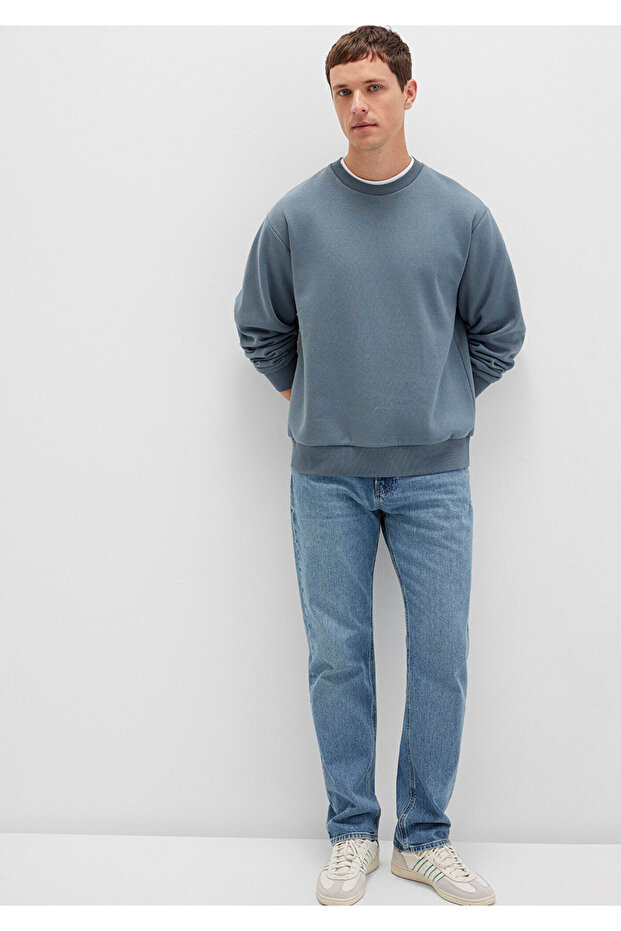 Crew Neck Basic Sweatshirt 0S10276-80889 - 2