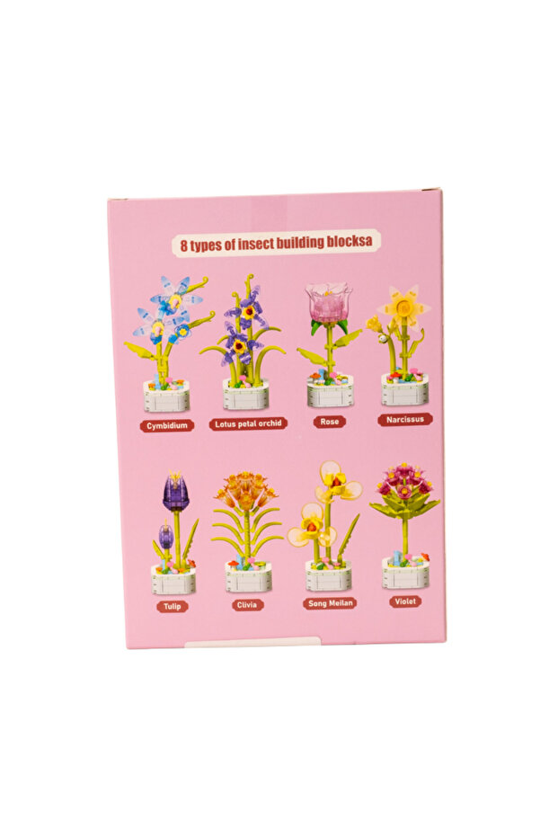 Building Block Flower 138 Parça Violet - 5