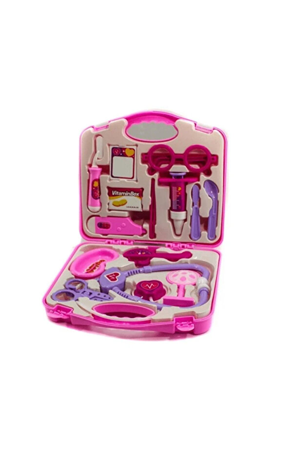 Pembe Açık Çantalı Doktor Seti - 1