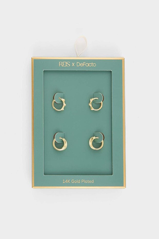 Reis X Defacto 2'Li Gold Earrings G4179Axns
