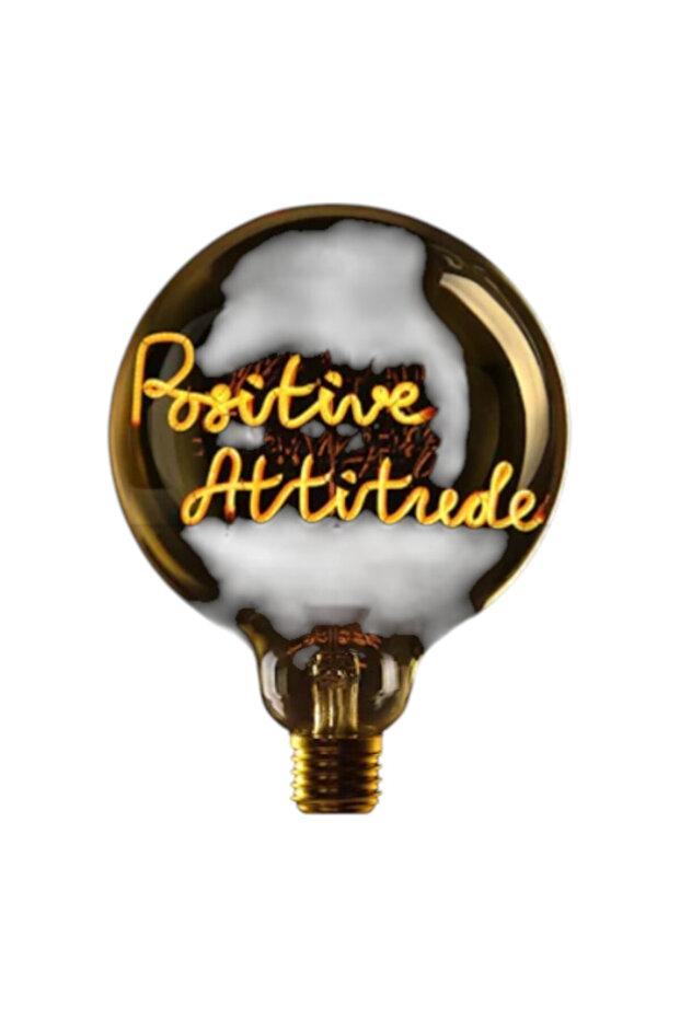 Glass LED Filament Decorative Bulb “Positive Attitude” – 70 × H110 mm