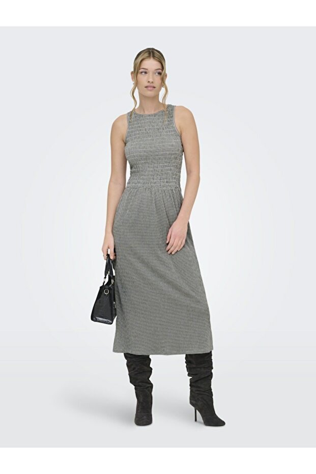 Kadin Siyah Onlcelle S/l Smock Dress Jrs Elbise 15369284-Black - 1