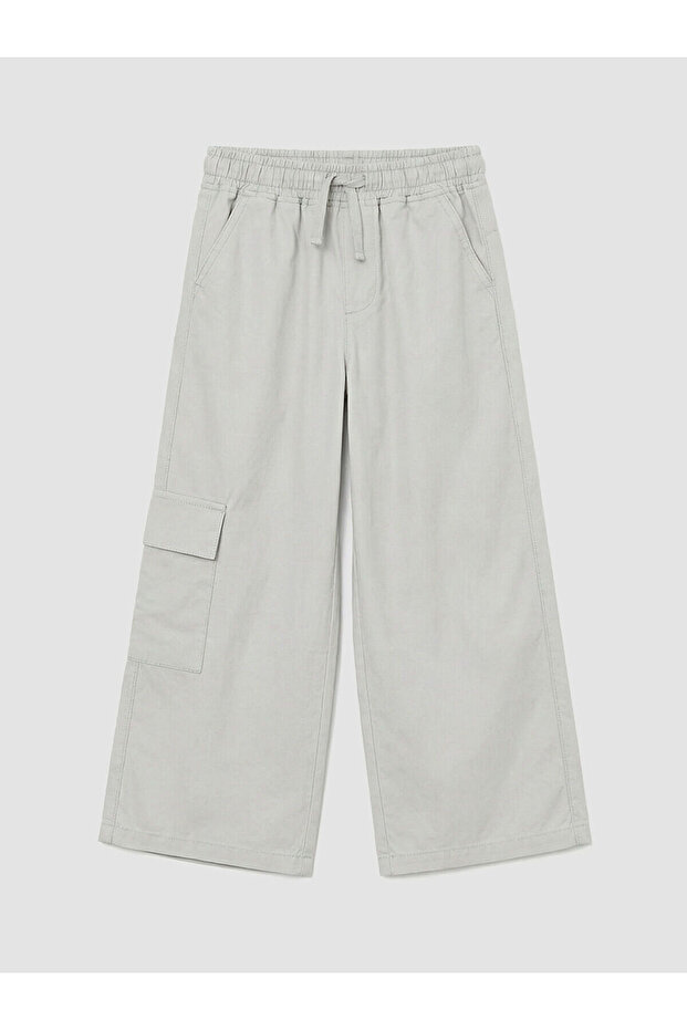 Nevavm Girls' Cargo Pants with Elastic Waist and Pockets