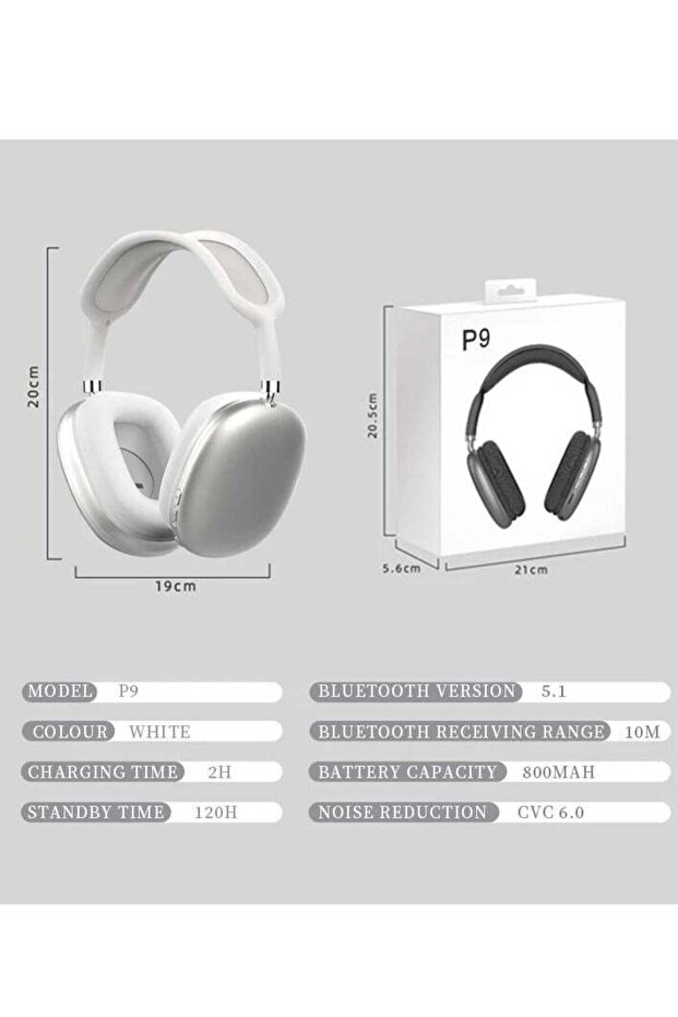 P9 Bluetooth Wireless Headset Over-Ear Headphone