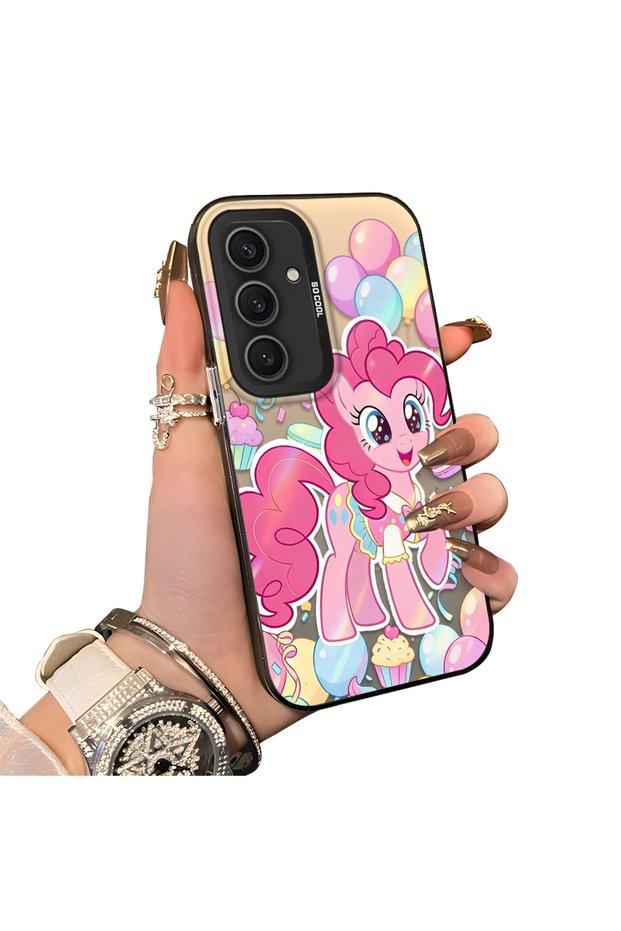 Samsung Galaxy S25 Plus Compatible Hard Acrylic Back Silicone Edge Lens Protection Case Stylish Print Patterns