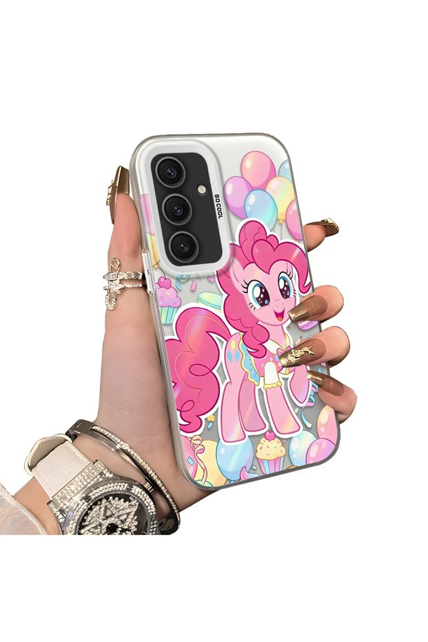 Samsung Galaxy S25 Plus Compatible Hard Acrylic Back Silicone Edge Lens Protection Case Stylish Print Patterns