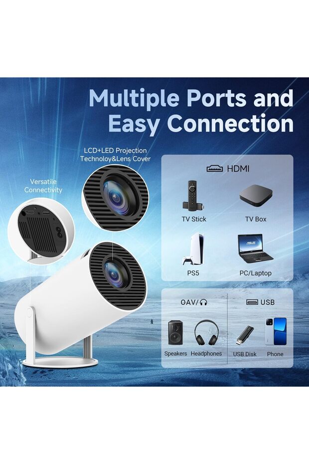 SUMTAB 1080P Projector with Android 11 - 2