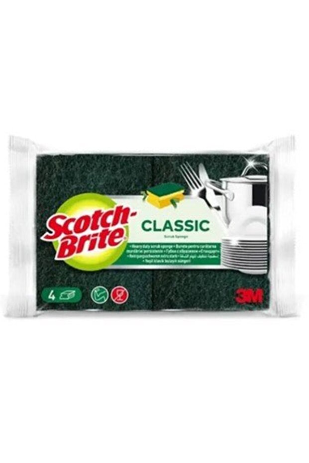 Scotch-Brite Antibacterial Heavy Duty Classic Flat Laminate Scrub Sponge
