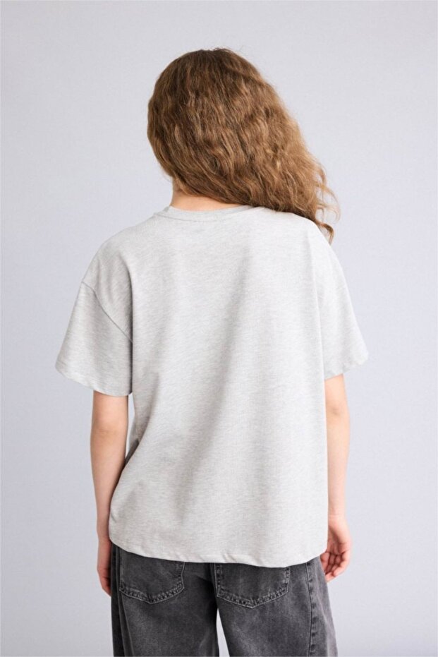 Oversıze Basıc Tişört E4935AX26SP - 5