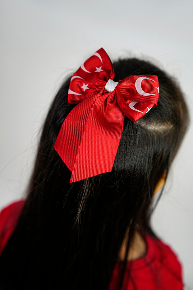 Red Moon Star Flag Printed Girl's Clip Buckle