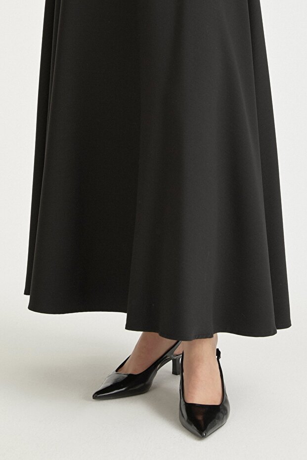 Kloş Poly. Viskon Etek Siyah - 3