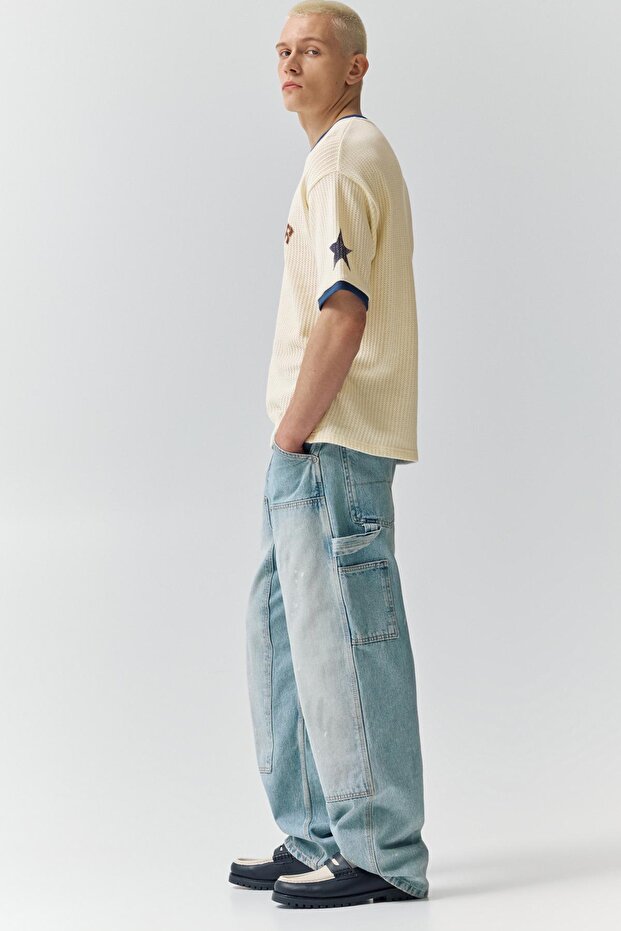 Çift paçalı jean - 4