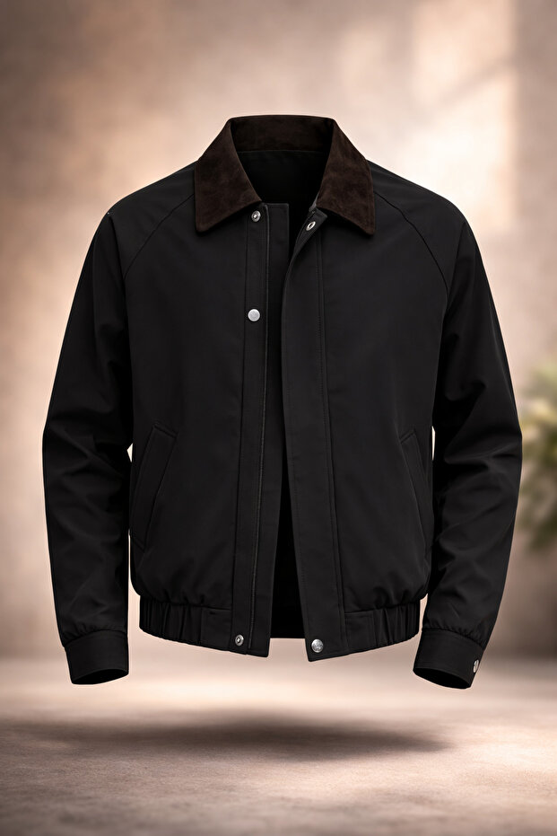 سترة رجالية كبيرة الحجم من نوع بومبر موسمي فاخرة - 3