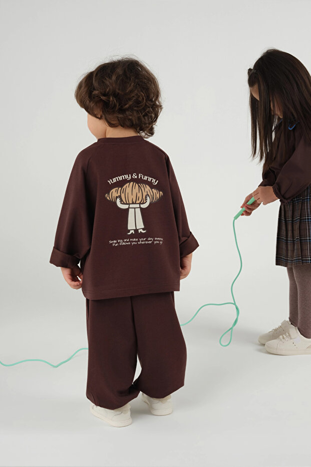 Printed Long Sleeve T-Shirt Bitter