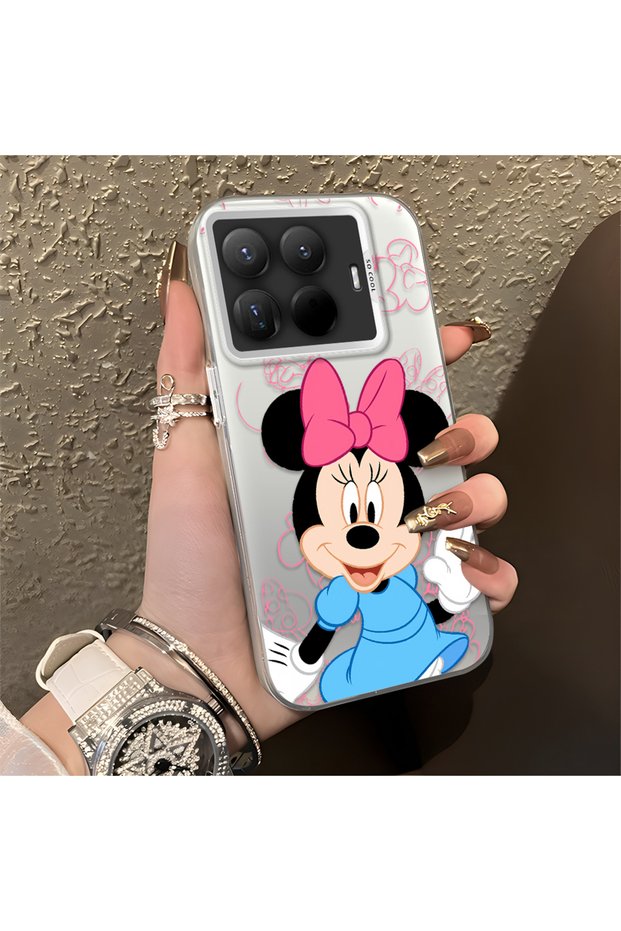 حافظة هاتف Mi 15T Pro متوافقة مع Minnie Mouse منقوش مقاومة للصدمات