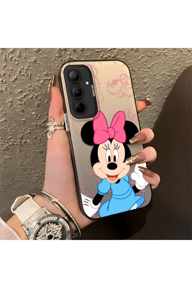 Samsung Galaxy A35 Compatible Stylish Minnie Mouse Patterned Shockproof Phone Case