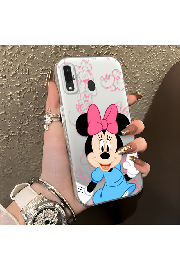 Samsung Galaxy A30/A20 Compatible Stylish Minnie Mouse Patterned Shockproof Phone Case