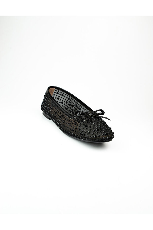 Miss Park Moda 16- 12 Women Tulle Ballet Flats Black