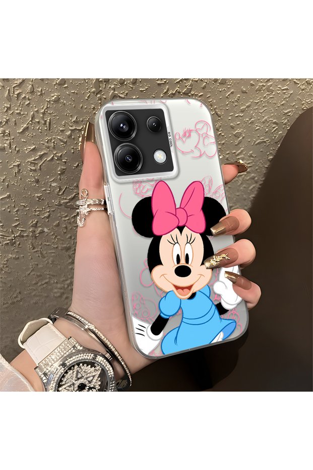 Redmi Note 13 Pro 5g Compatible Stylish Minnie Mouse Patterned Shockproof Phone Case