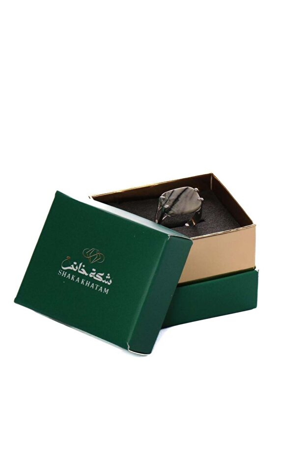 خاتم فضي مربع - 2