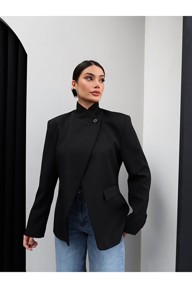 Single-Button Design Jacket - 2