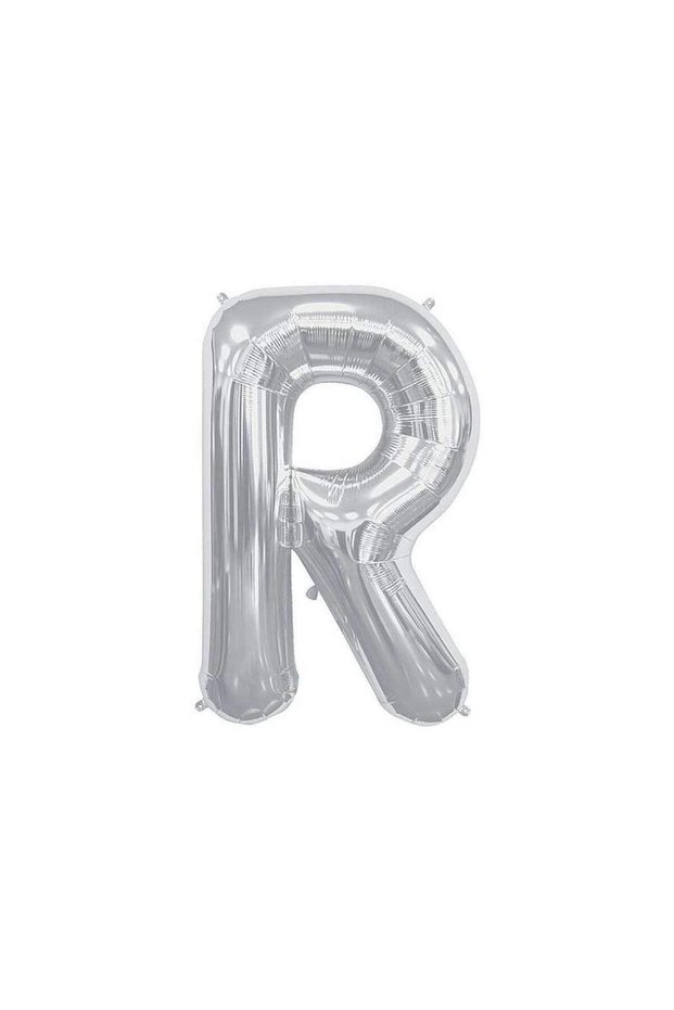 Best Large Size Silver Color 100 cm Letter R Foil Balloon
