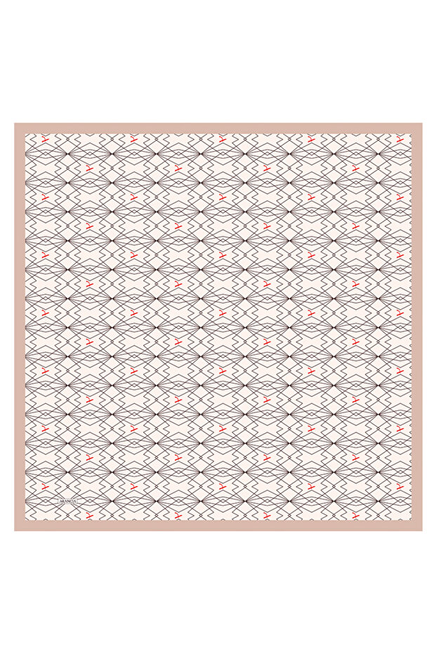 وشاح حريري منسوج 90×90 سم