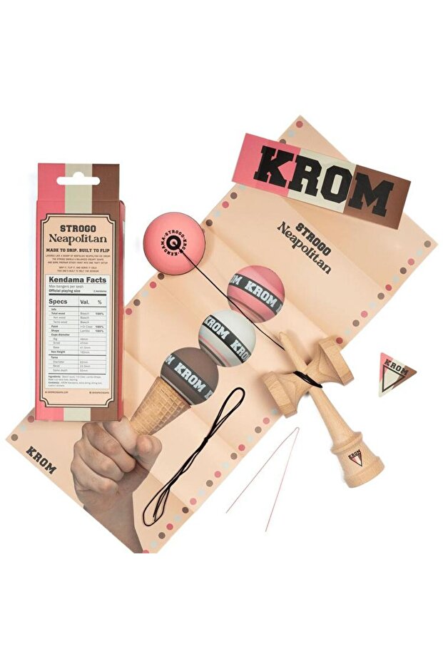 Kendama Strogo Neapolitan Strawberry - 7