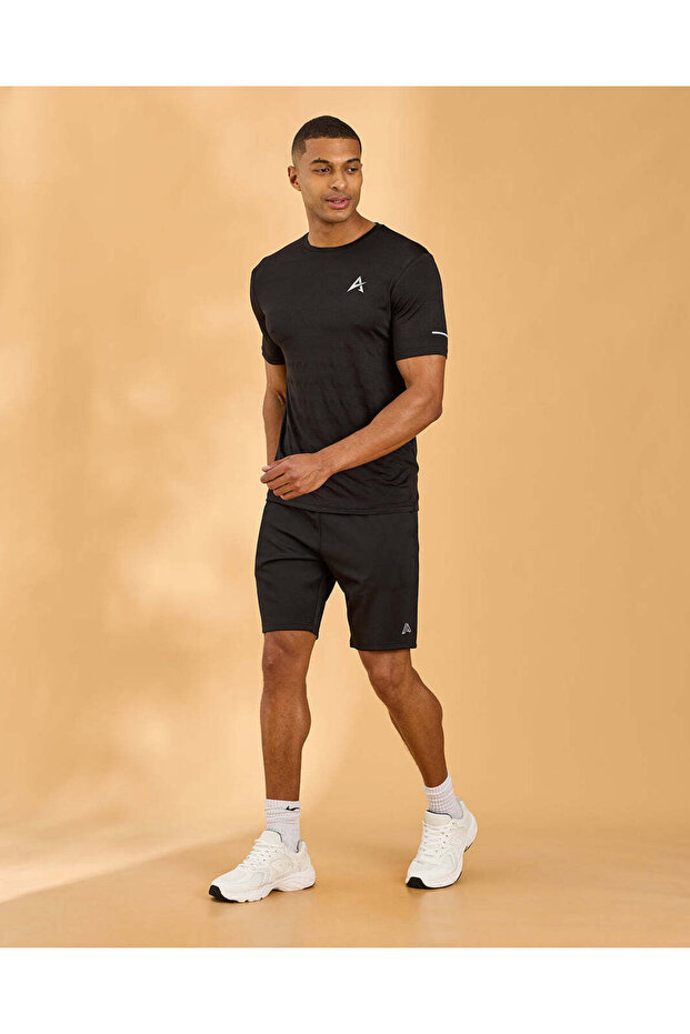 Men Black Basic Active T-Shirt - 5