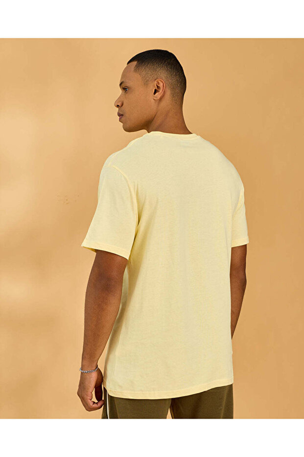 Men Yellow Basic Solid T Shirt - 3