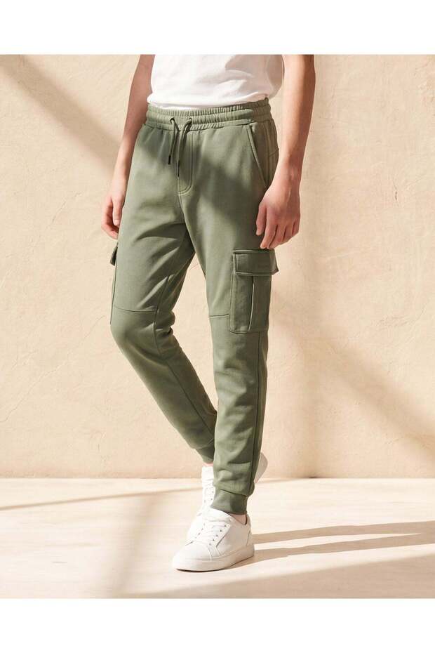 Senior Boys Olive Cargo Active Pants