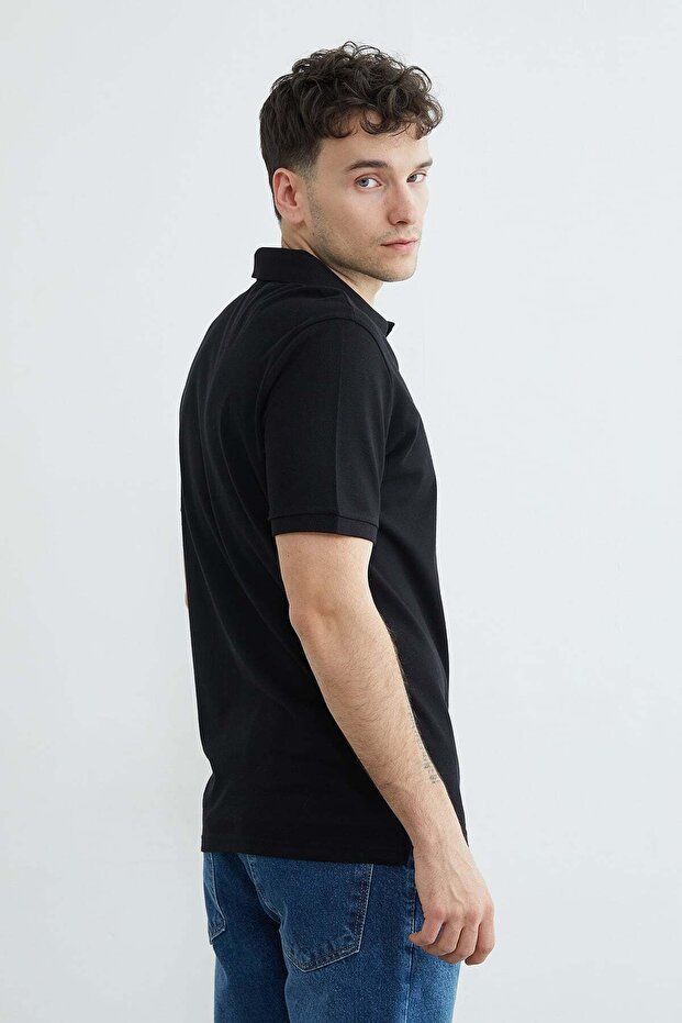 Basic Polo Yaka Pike Tişört - 8