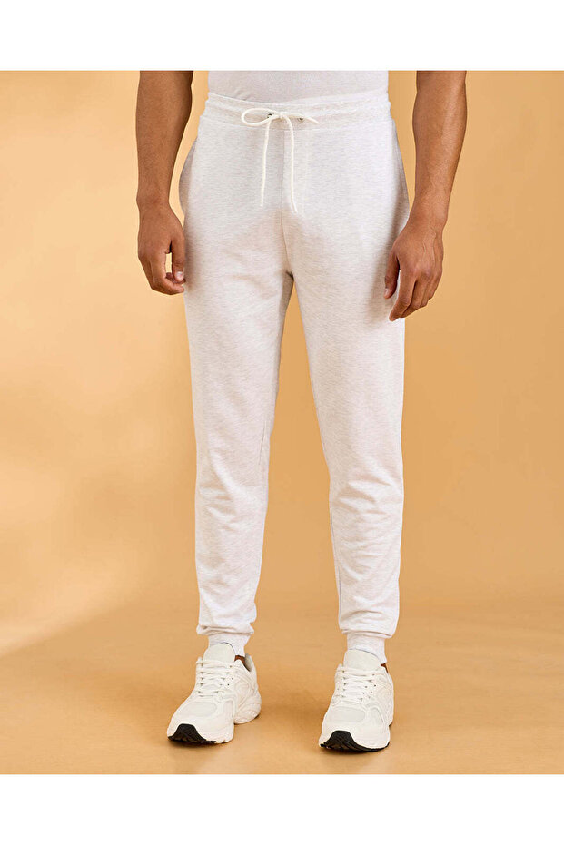 بنطال رياضي رجالي بيج اللون - 1