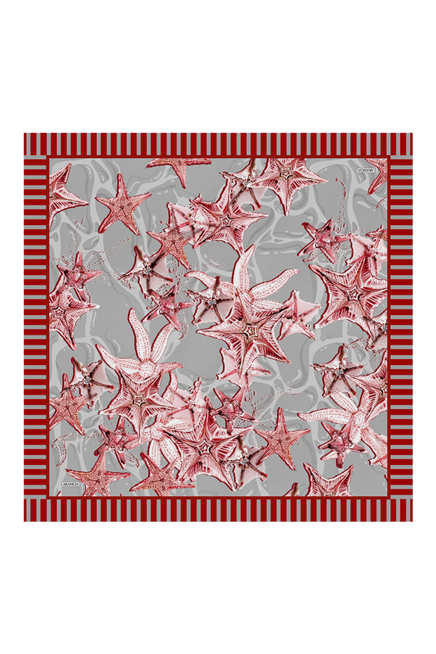 وشاح رمادي 90X90 نقي الملمس