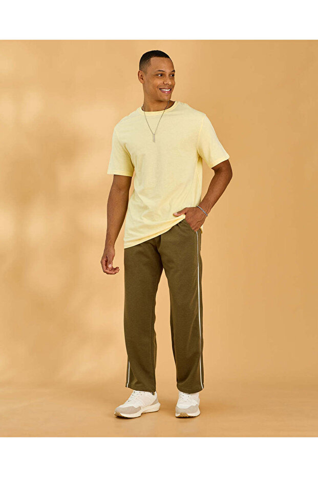 Men Yellow Basic Solid T Shirt - 5