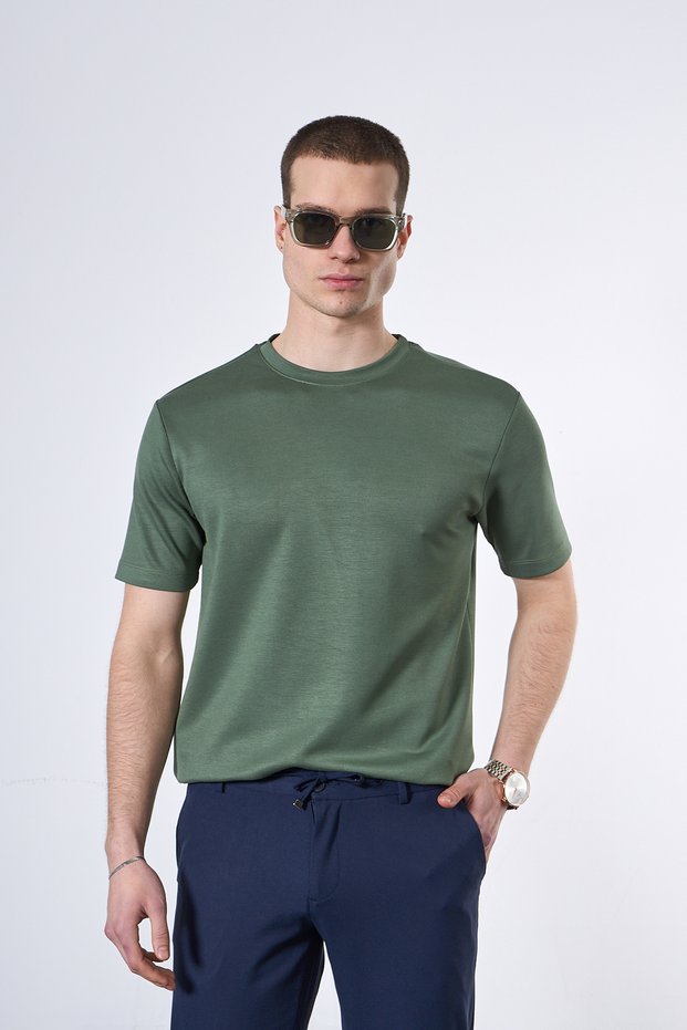 Modal Fabric Regular Crew Neck T-Shirt