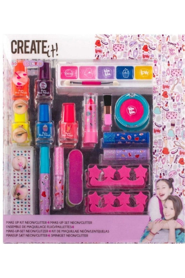 ! Neon-Glitter Makeup Set - 1