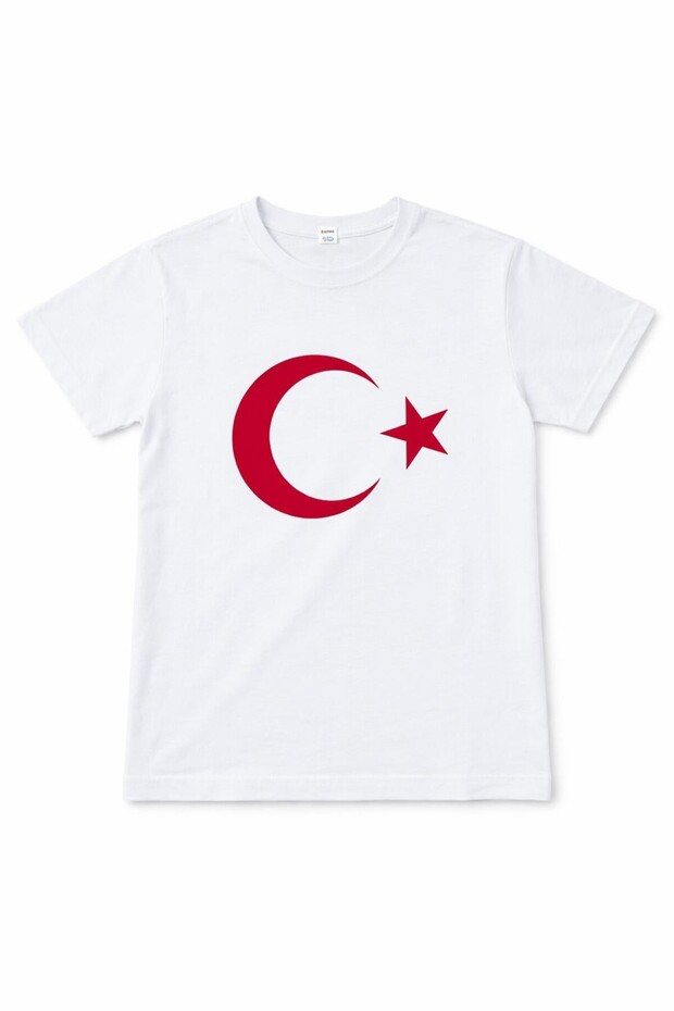23 April Show Outfit - Ayyıldız Printed White T-Shirt