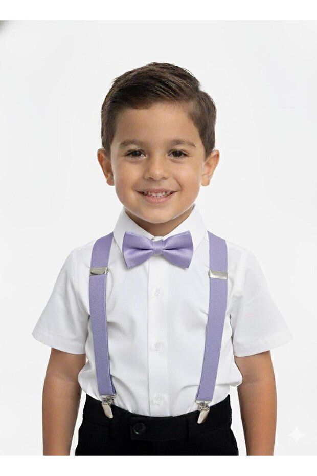 Boy's Suspenders and Bow Tie Set Noble
