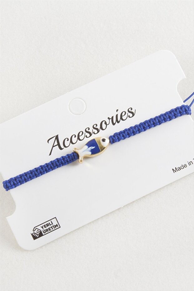 Fish Enamel Macrame Braided Bracelet