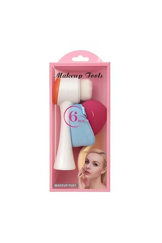 4 in 1 Makeup Cleaning and Application Tool Set