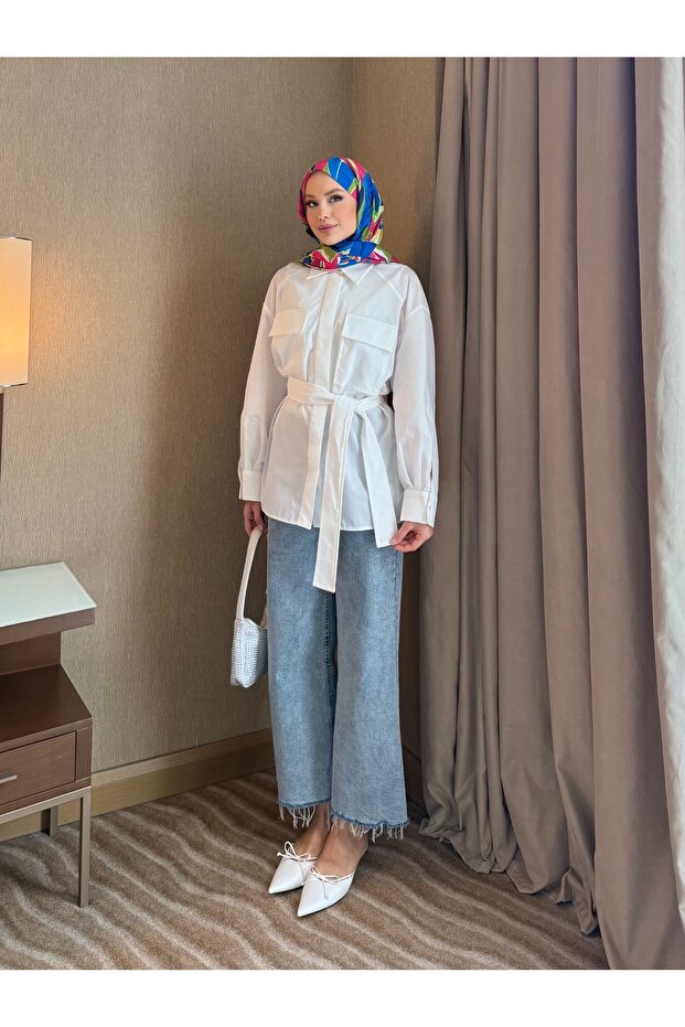 bağlamalı gömlek - 4