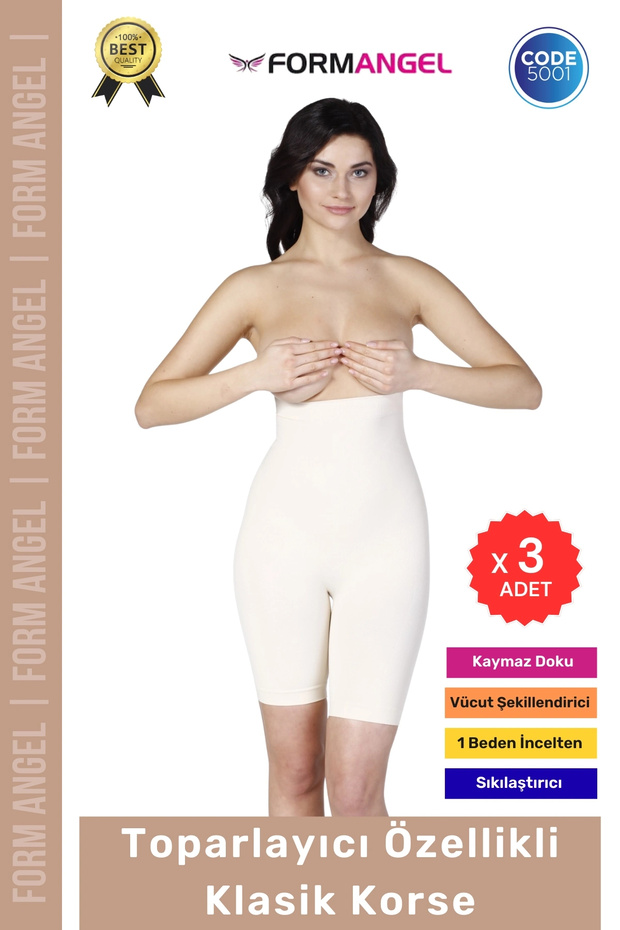 # Corset Non-Visible Non-Slip D Stitch-Free Body Shaping Hip t Shaping / Sculpting Classic Corset - 3 Pieces