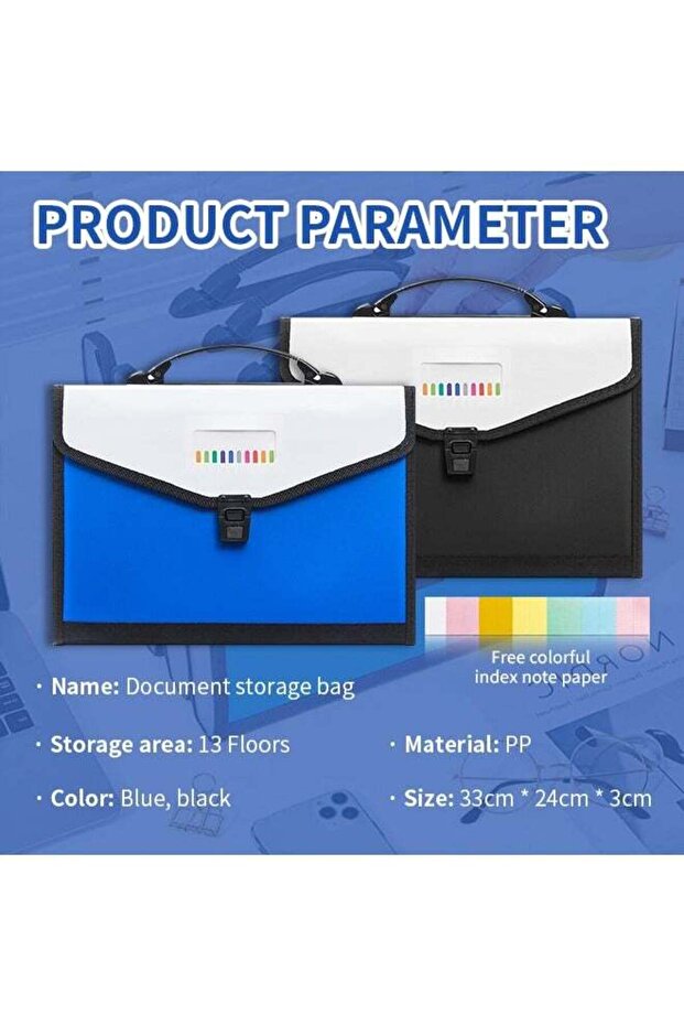 حقيبة ملفات كبيرة الحجم قابلة للطي - 8