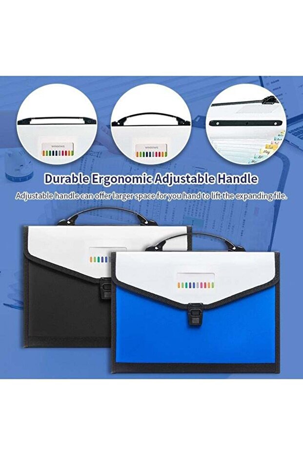 حقيبة ملفات كبيرة الحجم قابلة للطي - 4