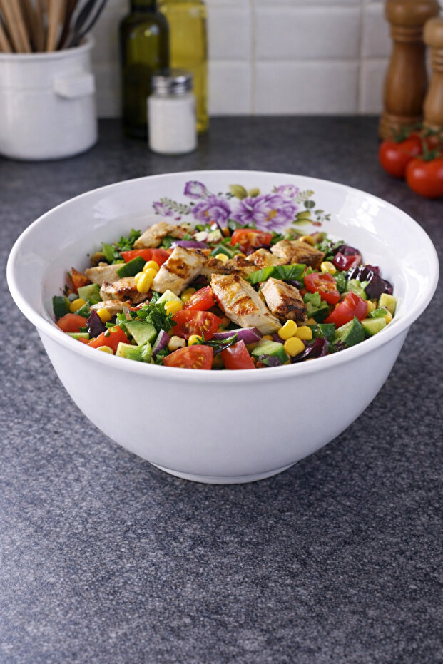 24 cm Melamine Salad Fruit Bowl 7 cm Leather Nlik – Large Size Serving and Appetizer Bowl for Catering