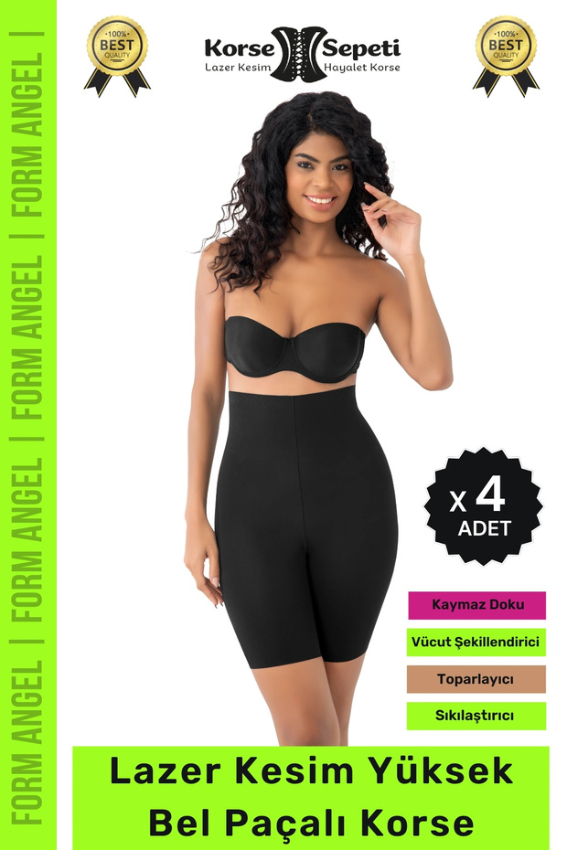 # Corset Anti-Slip 2 Size Reducer, Laser Cut High Waist Long Corset - 4 Pieces