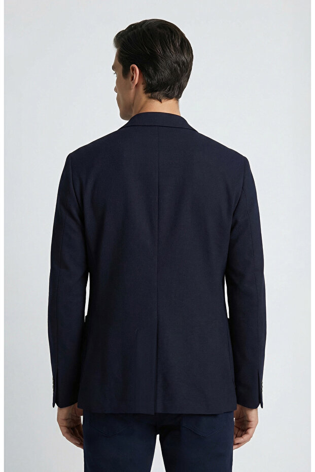 Siyah Jakarlı Örme Ceket - 3